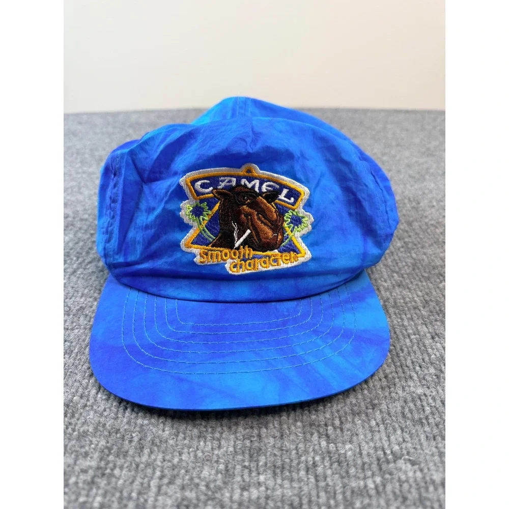 Vintage Camel Smooth Snapback Hat Blue Nylon 90s Cigarette‎ Promo Cap OSFA